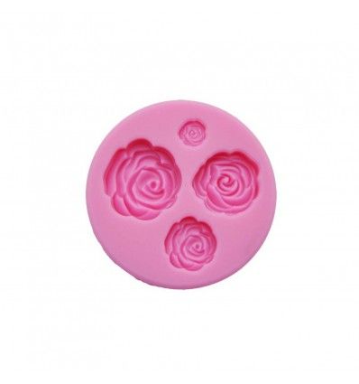 Molde silicona 4 rosas