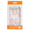 Decoraciones comestibles Bebe Rosa, 5 Ud