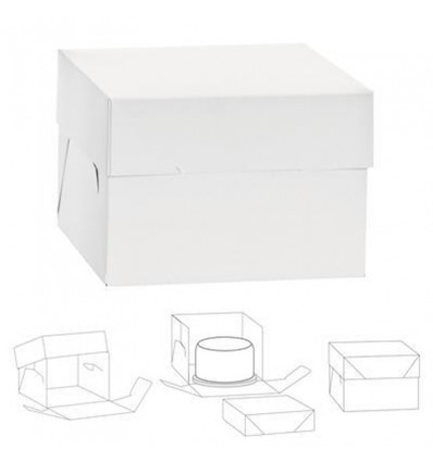 Caja FINA RECTANGULAR para tartas 23X30.5X15 CM