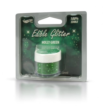 Edible Glitter -Holly green- 5g Purpurina comestible verde