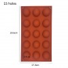 Molde de silicona semi esferas 3.8 cm