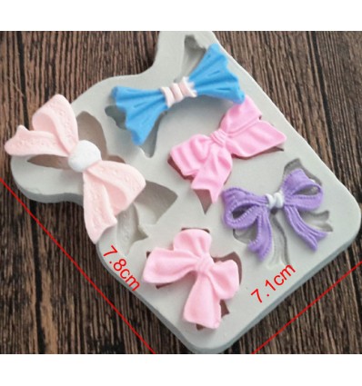 Molde silicona lazos fondant