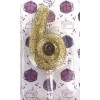 VELA Nº 6 PURPURINA ORO