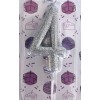 VELA Nº 4 PURPURINA PLATA