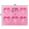 Molde silicona corazón diamante, 6 Cavidades