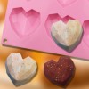Molde silicona corazón diamante, 6 Cavidades