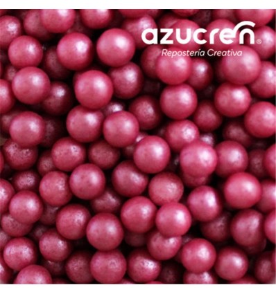 PERLAS DE AZÚCAR ROSA FUERTE 7 MM. AZUCREN BOTE 90 GRAMOS