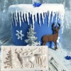 Molde Silicona Reno y Abetos Navidad