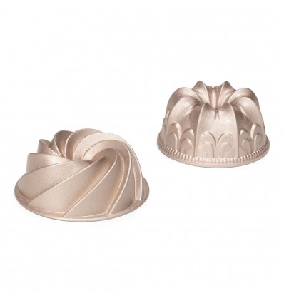 MOLDE BUNDT ALUMINIO 1 Ø10CM SET/2