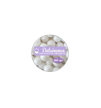 PERLAS DE AZÚCAR BLANCA NACARADA 7 MM. AZUCREN BOTE 90 GRAMOS