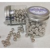 PERLAS PLATA METALIZADAS 8 MM. - 60 GRAMOS