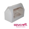 Caja cupcake para 2 ud con ventana y sujeción interior