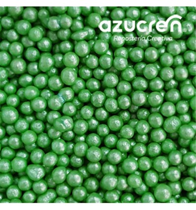 Perlas de azúcar verdes 4 MM BOTE 90 GRAMOS
