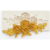 Molde silicona rosas con hojas