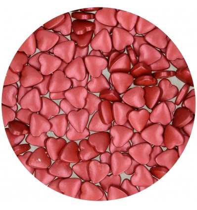 FUNCAKES CORAZONES DE AZÚCAR COLOR BURDEOS 80G