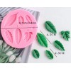 Molde silicona hojas 6 modelos