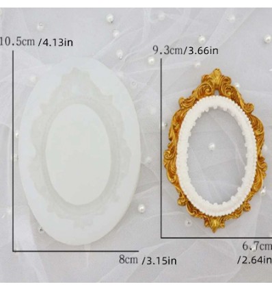 Molde silicona marco espejo 9cm