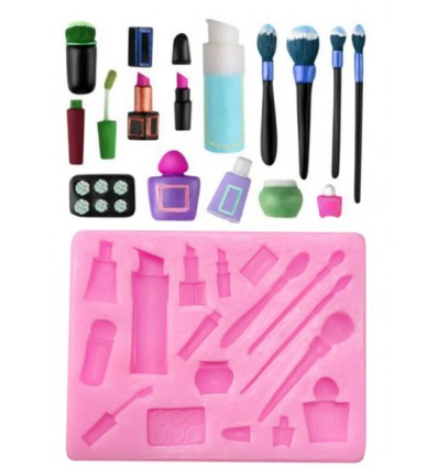 Molde silicona cosmeticos maquillajes mini