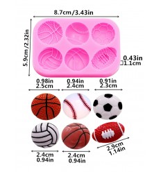 Molde silicona deportes,balones y pelotas