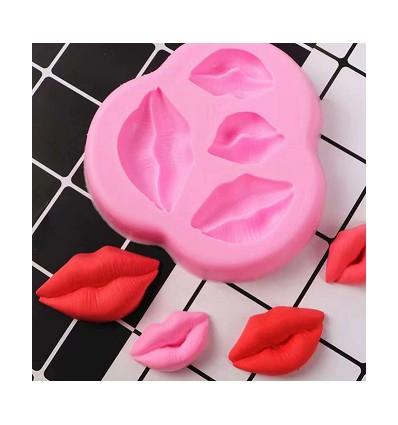 Molde silicona labios 4 tamaños