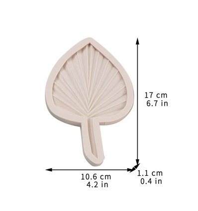 Molde silicona hoja de palma