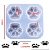 Molde silicona huellas perro