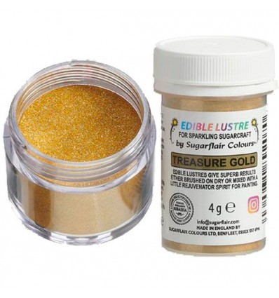 SUGARFLAIR EDIBLE LUSTRE GLITTER TREASURE GOLD, 4G