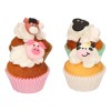 FUNCAKES SET DECORACIONES DE AZÚCAR ANIMALES DE GRANJA, 12U.