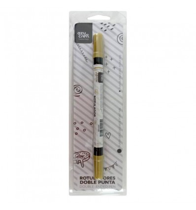 Rotulador comestible DOBLE PUNTA ORO METALIZADO