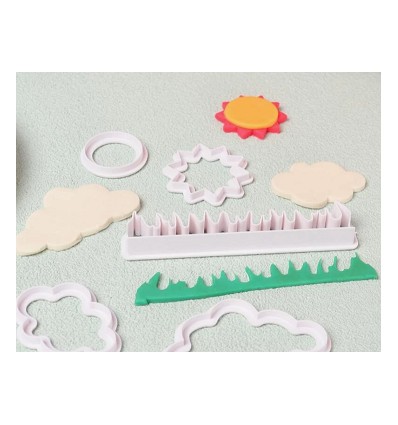 Set cordores Nubes sol Hierba