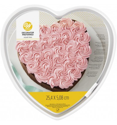 Molde corazón para hornear WILTON 25CM