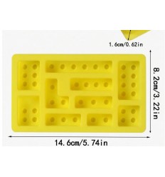 Molde silicona lego tente, bloques construcción .