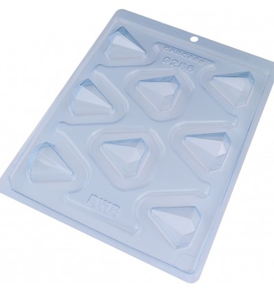 BWB CHOCOLATE PARA MOLDE DE 3 PIEZAS - BOMBÓN DIAMANTE .PVC