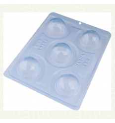 BWB CHOCOLATE PARA MOLDE DE 3 PIEZAS - ESFERA GEOMÉTRICA 50MM. pvc