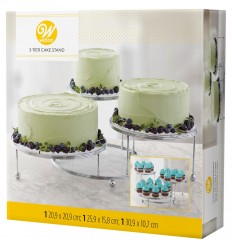 WILTON STAND O EXPOSITOR PARA TARTAS EN METAL SET/3