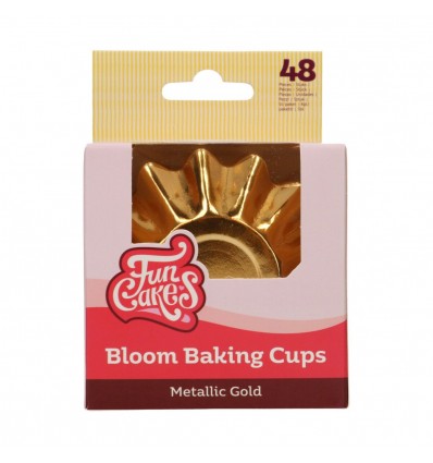 FUNCAKES CÁPSULAS PARA HORNEAR BLOOM - ORO METÁLICO PK/48
