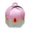 Caja Hexagonal rosa para pasteles 27 cm