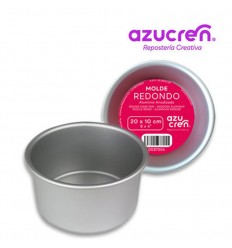 MOLDE BIZCOCHO REDONDO ANODIZADO 20 X 10 CM. AZUCREN