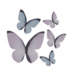 MARIPOSA DE OBLEA SURTIDA - Tonos pastel 12 ud.
