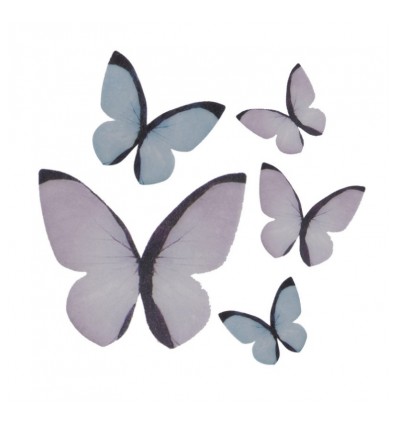 MARIPOSA DE OBLEA SURTIDA - Tonos pastel 12 ud.