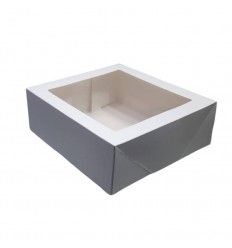 CAJA TARTA CON VENTANA SUPERIOR - 30 X 30 X 9.5 CM DE ALTURA