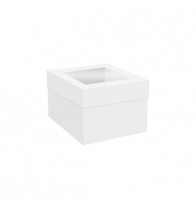 CAJA TARTA CON VENTANA SUPERIOR - 15 X 15 X 15 CM ALTURA