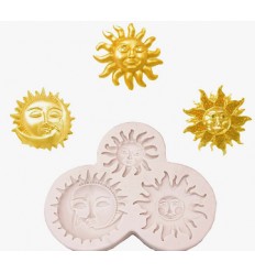 Molde silicona soles y luna