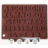 Molde silicona letras y números Chocolate