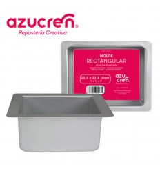 MOLDE BIZCOCHO RECTANGULAR ANODIZADO 22.5 X 33 X 10 CM. AZUCREN