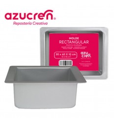 MOLDE BIZCOCHO RECTANGULAR ANODIZADO 30 X 40 X 10 CM. AZUCREN