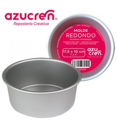 MOLDE BIZCOCHO REDONDO ANODIZADO 17,5 X 10 CM. AZUCREN