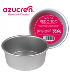 MOLDE BIZCOCHO REDONDO ANODIZADO 22.5 X 10 CM. AZUCREN
