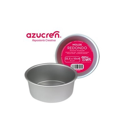 MOLDE BIZCOCHO REDONDO ANODIZADO 22.5 X 10 CM. AZUCREN