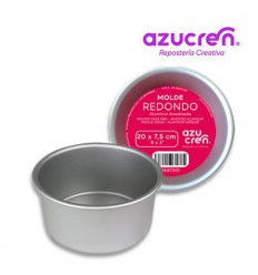 MOLDE BIZCOCHO REDONDO ANODIZADO 20 X 7,5 CM. AZUCREN